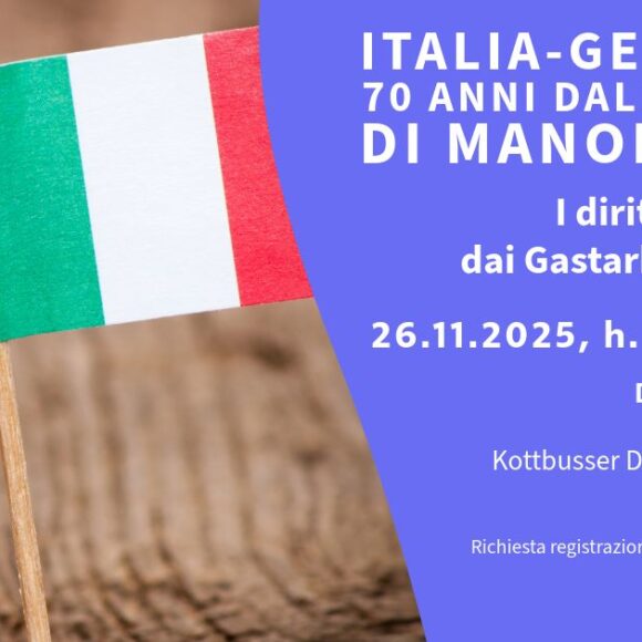 ITALIA-GERMANIA: 70 ANNI DALL’ACCORDO DI MANODOPERA